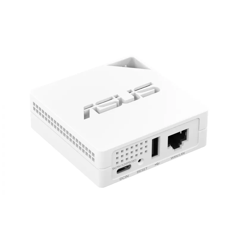 Router Wi-Fi portátil ASUS RT-AX50 Go, dual band 2,4/5 GHz, Wi‑Fi 6 (802.11ax), 1501 Mbit/s, branco
