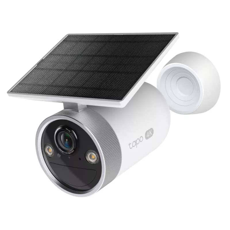 Câmara de segurança solar com IA melhorada TP-Link Tapo Ultra, sem fios, Bullet, Wi-Fi, exterior, 850 nm, 512 GB