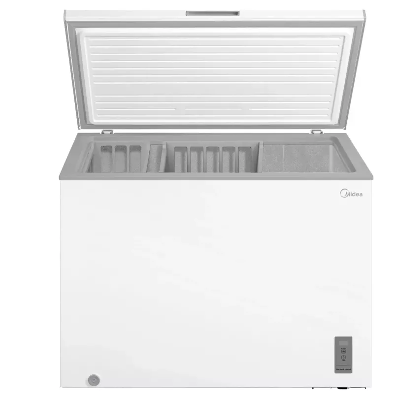 Arca congeladora Midea MDRC411FZE01 — independente, 293 L de capacidade, classe de eficiência energética E, 14 kg/24h de capacidade de congelação, branco