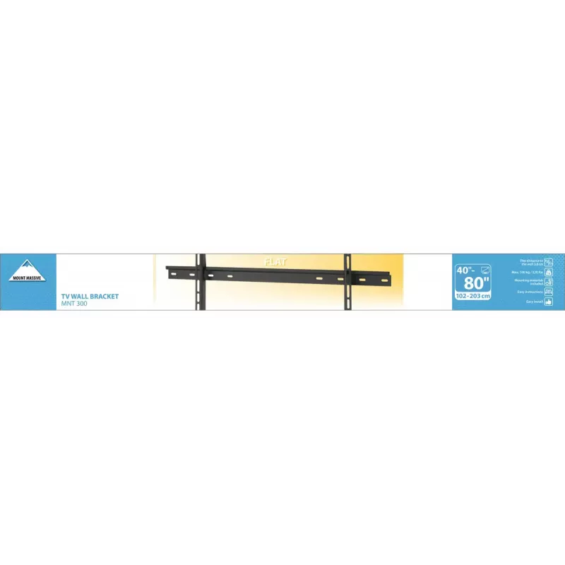 Suporte de parede Vogel's MNT 300 para ecrãs planos até 2,03 m (80 polegadas), capacidade de carga 100 kg, VESA 100x100–600x400, Preto
