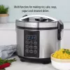 Panela elétrica Tristar RK-6132 — 1,5 L, 500 W, 7 programas automáticos, LCD, aço inoxidável/preto
