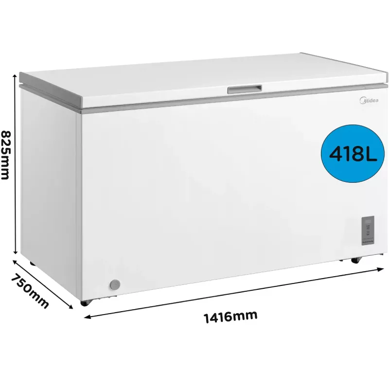 Arca congeladora Midea MDRC564FZE01 — independente, 418 l de capacidade útil, branco