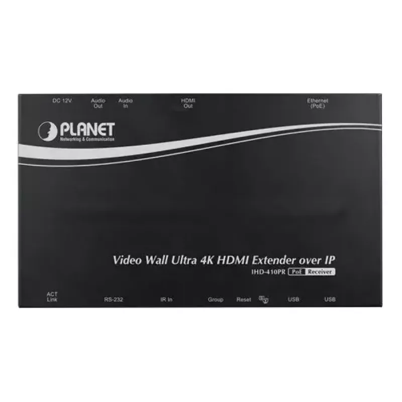 PLANET IHD-410PR recetor HDMI/USB Ultra 4K para videowall