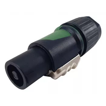 Ficha de cabo speakON de 4 polos EQUIP conector fêmea de 4 polos, preto, 22,5×22,5 mm, 30 g