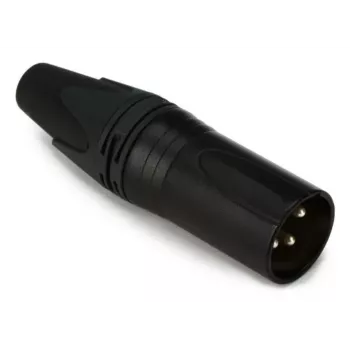 Conector XLR de 3 polos, macho, EQUIP 147930, preto, 3 polos, 19×19 mm, 28,8 g