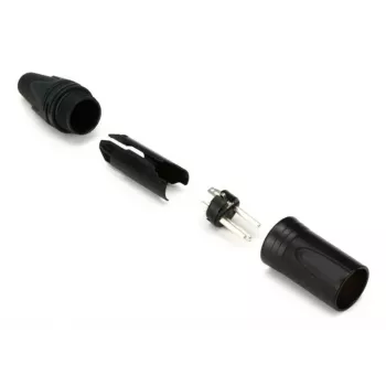 Conector XLR de 3 polos, macho, EQUIP 147930, preto, 3 polos, 19×19 mm, 28,8 g