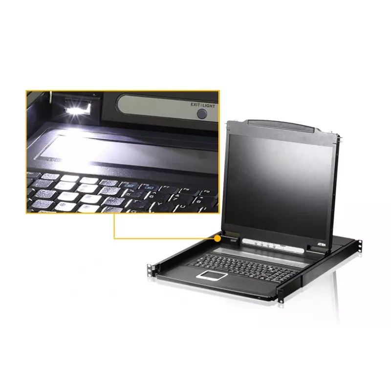 ATEN CL1000N consola de rack 48,3 cm (19 polegadas) preto 1HE