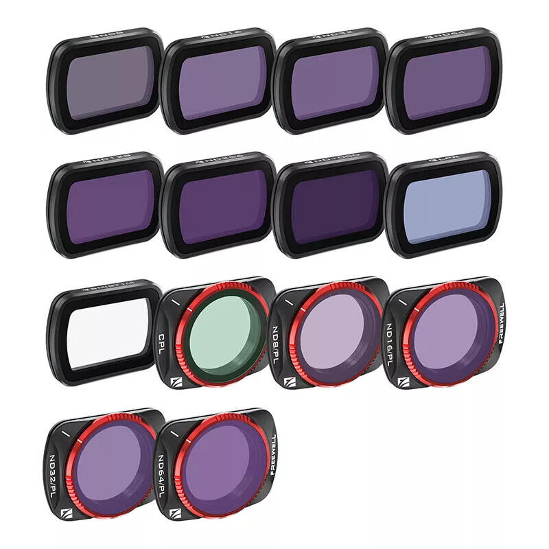 Conjunto de filtros de câmara Freewell para DJI Osmo Pocket 3 – kit de 14 peças