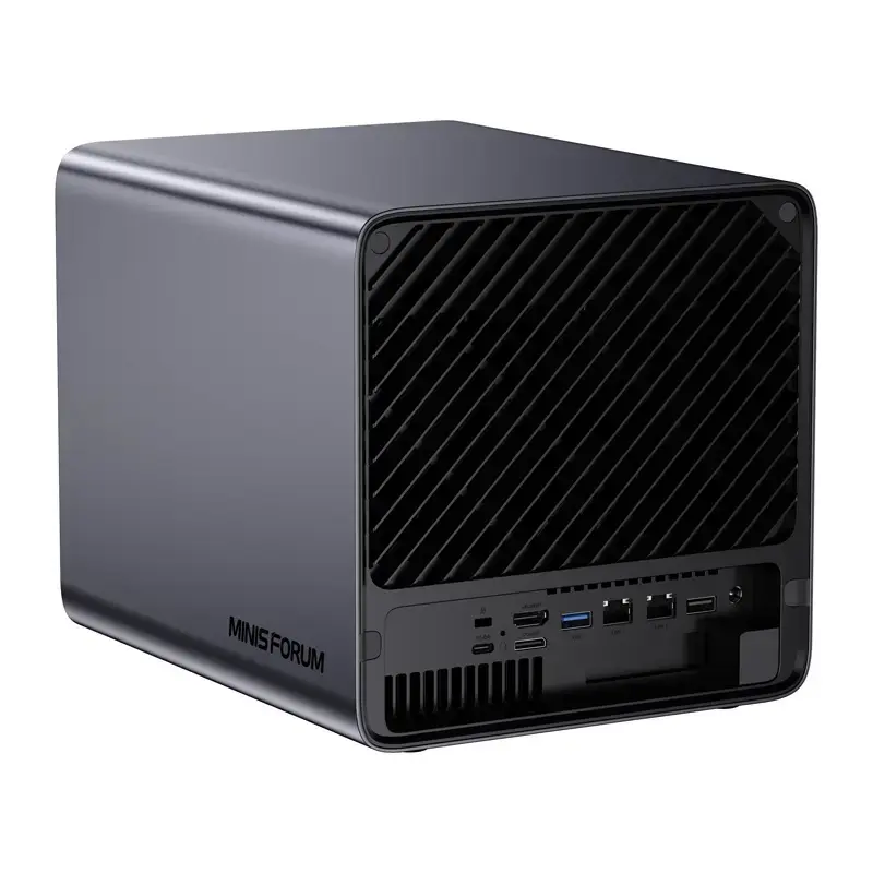 Mini-PC Minis Forum NAS N5 AMD Ryzen 7 H255, 16 GB RAM, 128 GB armazenamento do SO