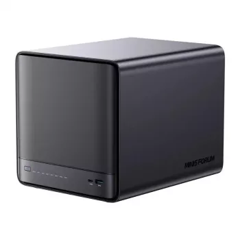 Mini-PC Minis Forum NAS N5 Pro AMD Ryzen AI 9 HX Pro 370, 32 GB RAM, 128 GB armazenamento