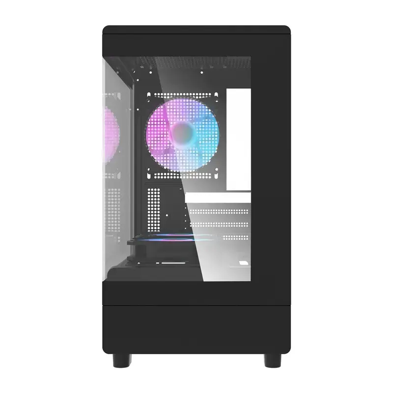 Caixa de computador DarkFlash DB330M preta v2 com três ventoinhas pré-instaladas