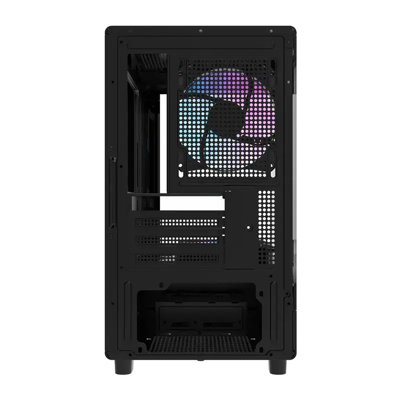 Caixa de computador DarkFlash DB330M preta v2 com três ventoinhas pré-instaladas
