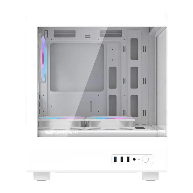 Caixa de computador Darkflash DB330M branca v2 com três ventoinhas pré-instaladas, suporte micro-ATX/mATX
