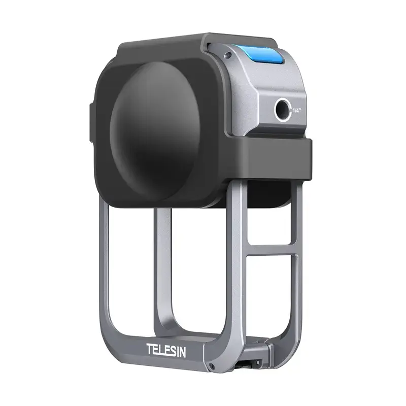 Jaula de proteção metálica Telesin para DJI Osmo 360 – estrutura metálica leve, pontos de fixação