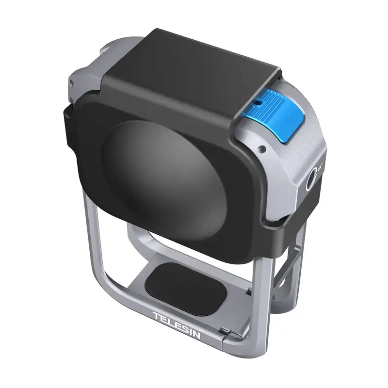 Jaula de proteção metálica Telesin para DJI Osmo 360 – estrutura metálica leve, pontos de fixação
