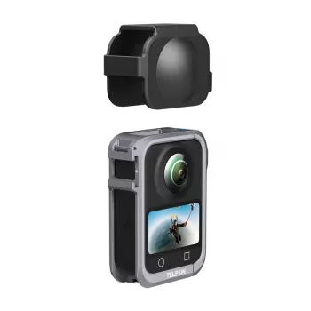 Jaula de proteção metálica Telesin para DJI Osmo 360 – estrutura metálica leve, pontos de fixação