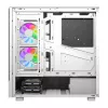 Caixa de computador DarkFlash DS950V com ecrã integrado, branco, inclui 6 ventoinhas
