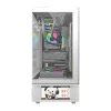 Caixa de computador DarkFlash DS950V com ecrã integrado, branco, inclui 6 ventoinhas
