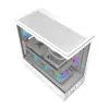Caixa de computador DarkFlash DS950V com ecrã integrado, branco, inclui 6 ventoinhas