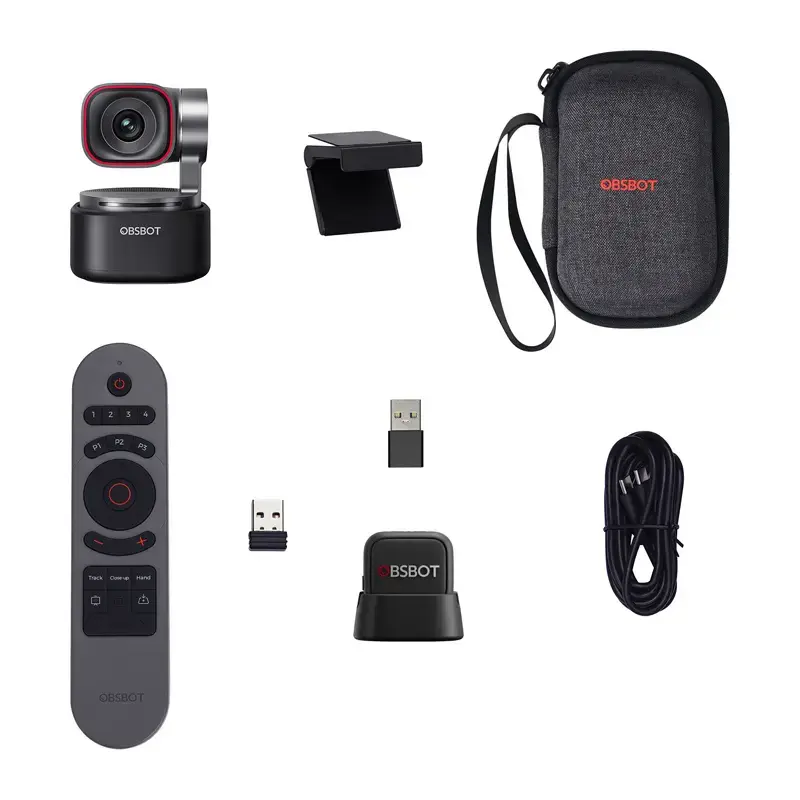 OBSBOT Tiny 3 MIC Combo — câmara IA com matriz de microfones integrada e porta USB-C