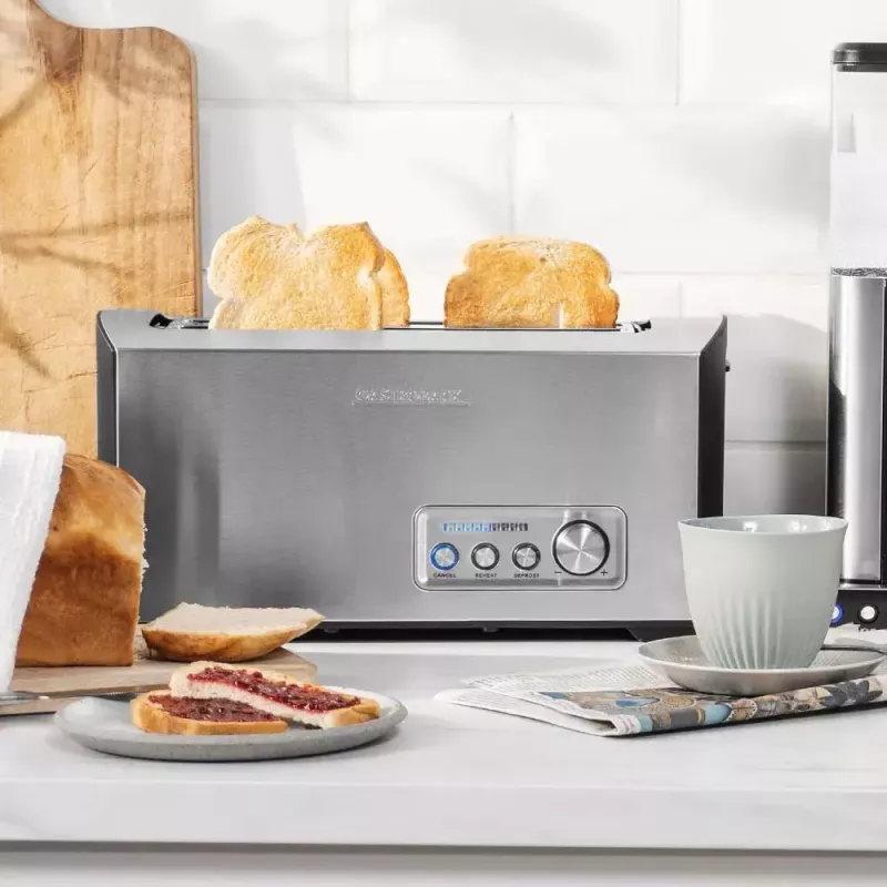 Torradeira Gastroback Design Pro 4S 2 fatias 1500 W preta aço inoxidável