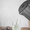 Chaleira elétrica GASTROBACK Design Cool Touch 1,5 L 2200 W, aço inoxidável/preto