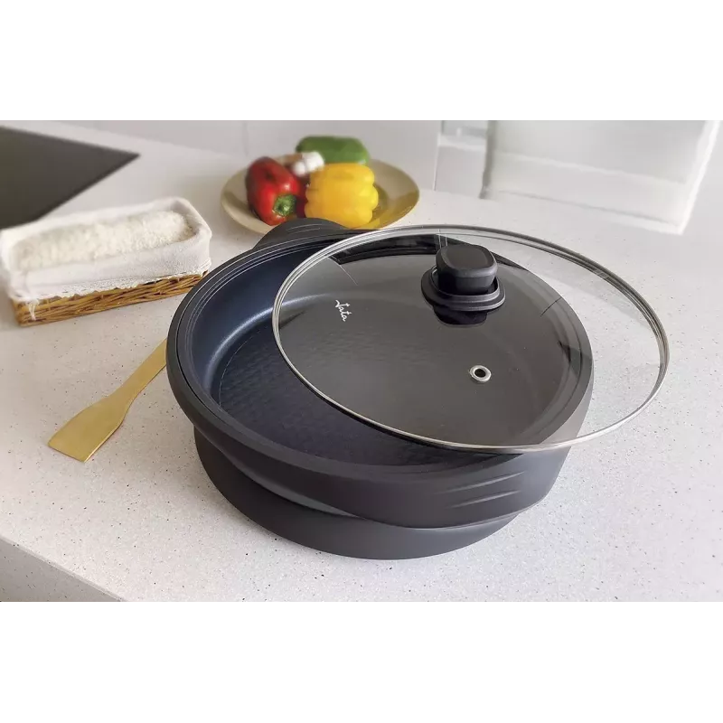 Frigideira elétrica para paella Jata PE640 — redonda, 34 cm de diâmetro interior, revestimento antiaderente em favos, 1600 W, 230 V