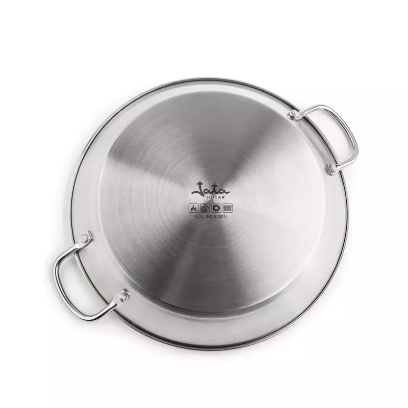 Frigideira para paella Jata HPAE2138 – diâmetro do fundo 38 cm, espessura 4,1 mm, compatível com cerâmica/gás/halogéneo/indução/placa sólida