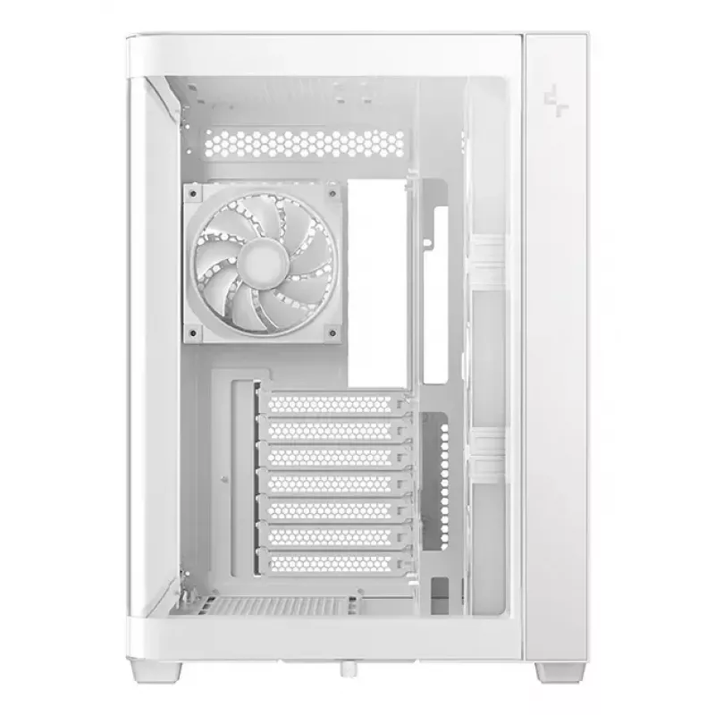 Caixa de PC DeepCool CG530U 4F Branco — fonte de alimentação traseira, suporta 3x120 mm laterais + 1x120 mm traseira, suportes para ventoinhas de 120/140 mm, HDD de 2,5