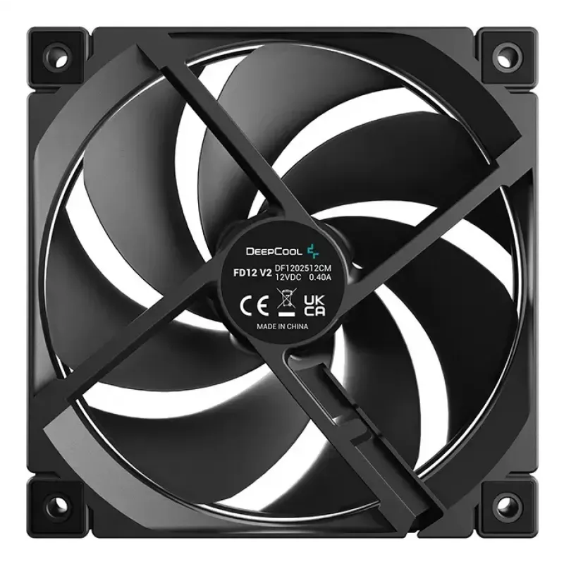 DeepCool FD12 V2 3IN1 ventoinha de caixa de 120 mm, pack de 3, preto (R-FD12V2-BKNPN3-G)