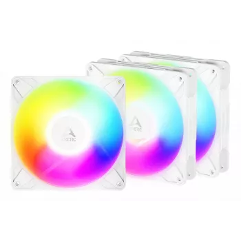 Ventoinha ARCTIC Freezer P14 Pro Reverse A-RGB (branco) - pack de 3 - ventoinha A-RGB PWM de 140 mm com divisor de cabo