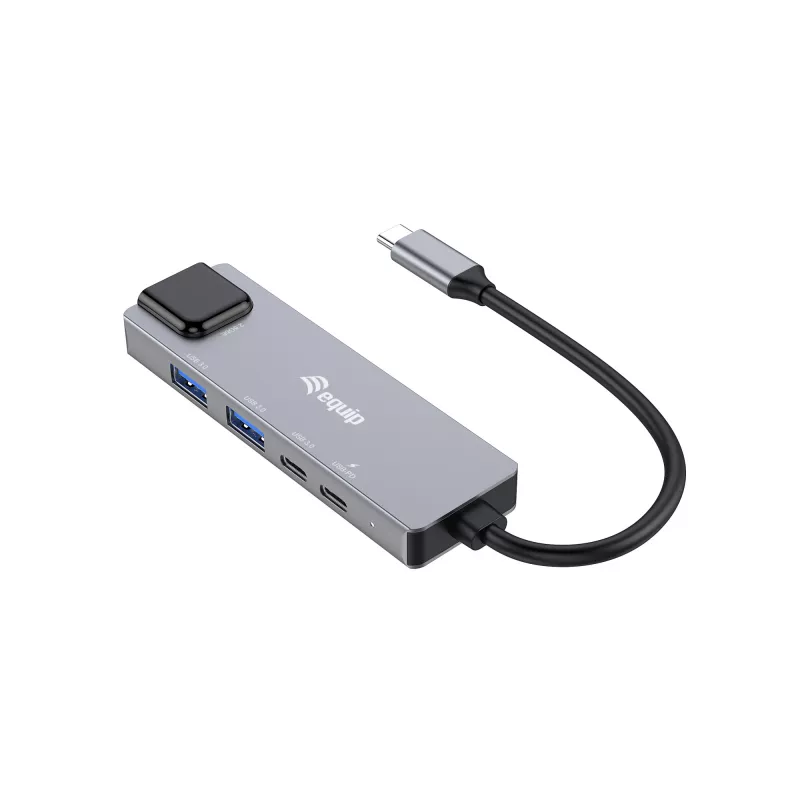 Adaptador multifunções 5-em-1 Equip, 2,5GbE, USB-A x 2, USB-C x 1, USB-C, 100W USB PD