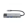 Adaptador multifunções 5-em-1 Equip, 2,5GbE, USB-A x 2, USB-C x 1, USB-C, 100W USB PD