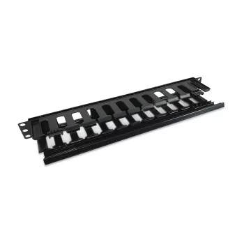 Painel de gestão de cabos para rack de 19 polegadas Equip, preto