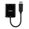 Hub MST Lindy DisplayPort para 2 portas HDMI, DisplayPort, 2 x HDMI, ficha, conector fêmea, reto, reto
