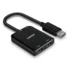Hub MST Lindy DisplayPort para 2 portas HDMI, DisplayPort, 2 x HDMI, ficha, conector fêmea, reto, reto