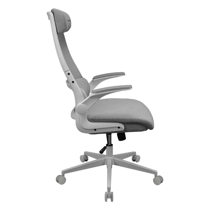 Cadeira de escritório/gaming Cougar Stryder — tecido, branco; largura 710 mm, profundidade 675 mm, altura mín. 115 cm