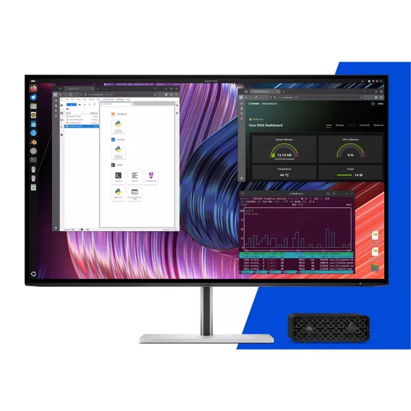 HP ZGX Nano G1n AI GB10 128 GB LPDDR5x-SDRAM 4 TB SSD Linux Mini PC Workstation AI Workstation, AI PC preto