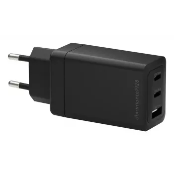 Carregador de parede dbramante1928 re-charge IT EU – 2× USB‑C 65W + 1× USB‑A, interior, AC, preto