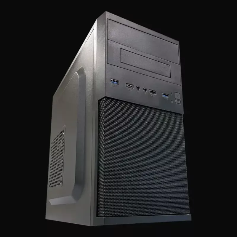 Caixa PC Micro Tower LC-Power 2004MB-V3, Micro-ATX/Mini-ITX, preto, fonte de alimentação no topo, suporta 2×3,5 polegadas + 2×2,5 polegadas, USB 3.2 Gen1