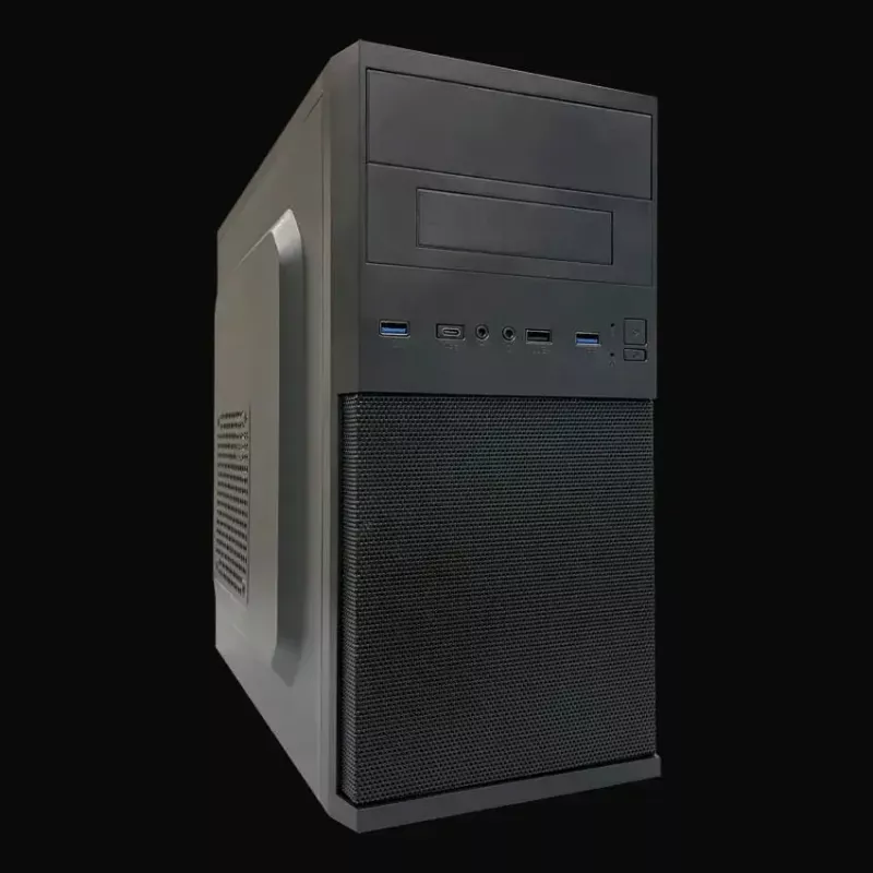 Caixa PC Micro Tower LC-Power 2004MB-V3, Micro-ATX/Mini-ITX, preto, fonte de alimentação no topo, suporta 2×3,5 polegadas + 2×2,5 polegadas, USB 3.2 Gen1