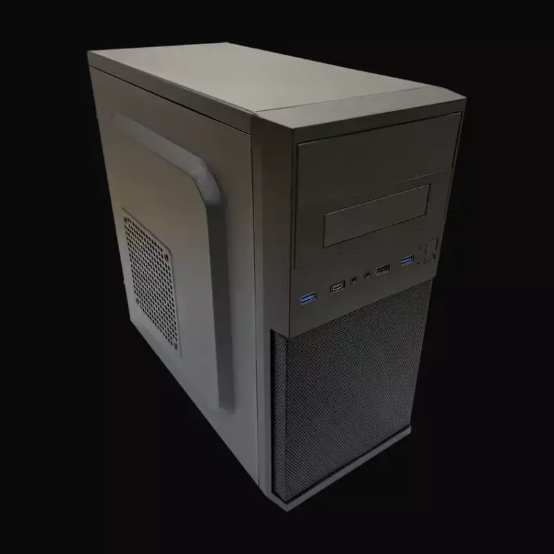 Caixa PC Micro Tower LC-Power 2004MB-V3, Micro-ATX/Mini-ITX, preto, fonte de alimentação no topo, suporta 2×3,5 polegadas + 2×2,5 polegadas, USB 3.2 Gen1