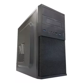 Caixa PC Micro Tower LC-Power 2004MB-V3, Micro-ATX/Mini-ITX, preto, fonte de alimentação no topo, suporta 2×3,5 polegadas + 2×2,5 polegadas, USB 3.2 Gen1