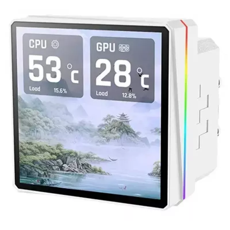 Refrigeração líquida tudo-em-um Thermaltake TH360 V3 Ultra ARGB — 3 ventoinhas de 120 mm, 500–2500 rpm, 12 V, branco