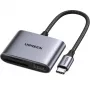 Leitor de cartões Ugreen 80798 USB 3.2 Gen 1 (3.1 Gen 1) Type-C cinzento