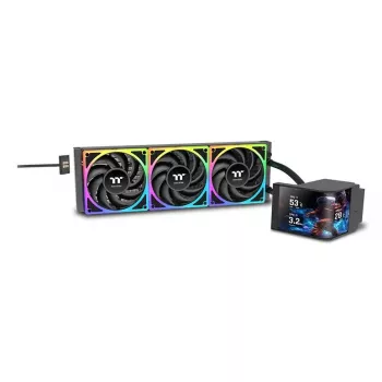 Refrigeração líquida para CPU tudo-em-um Thermaltake MAGCurve 360 Ultra com ventoinhas ARGB, radiador de 360 mm, preto