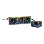 Refrigeração líquida para CPU tudo-em-um Thermaltake MAGCurve 360 Ultra com ventoinhas ARGB, radiador de 360 mm, preto