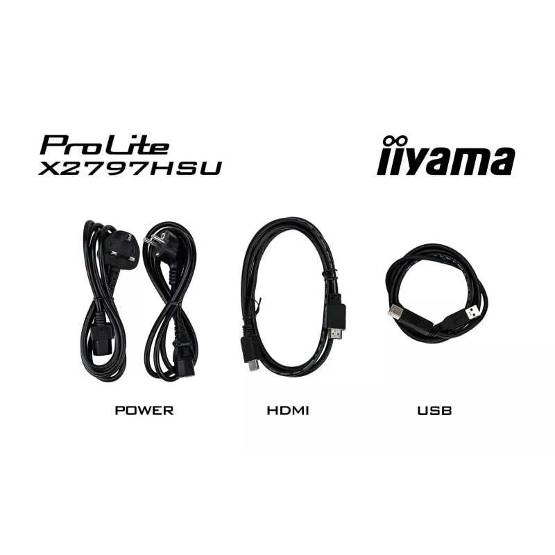 Monitor de computador IIYAMA ProLite X2797HSU-B1 27 polegadas (68,6 cm) Full HD 1920×1080 LED mate 4 ms USB 3.2 Gen 1 altifalantes VESA preto