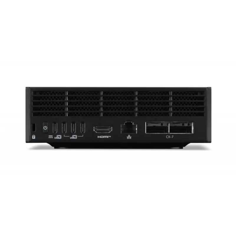 Estação de trabalho Mini-PC Acer Veriton VGN100 GB10, 128 GB LPDDR5x, 4 TB SSD, NVIDIA Blackwell, DGX OS, preto/cinzento