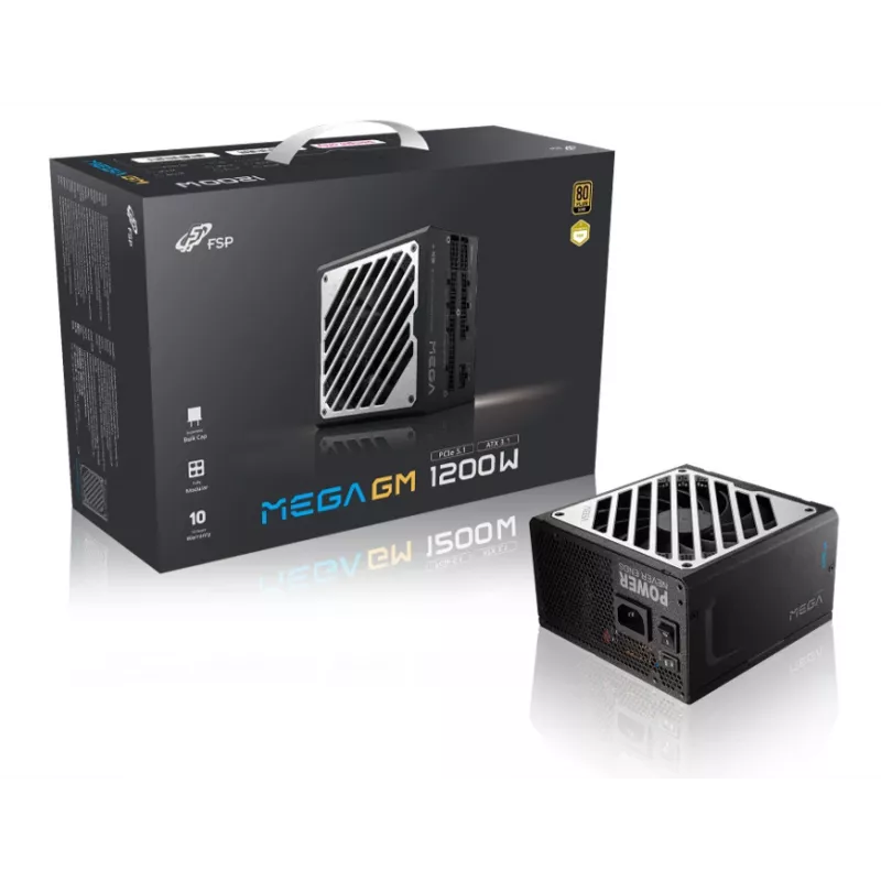 Fonte de alimentação FSP MEGA GM 1200W ATX ATX3.1 preto